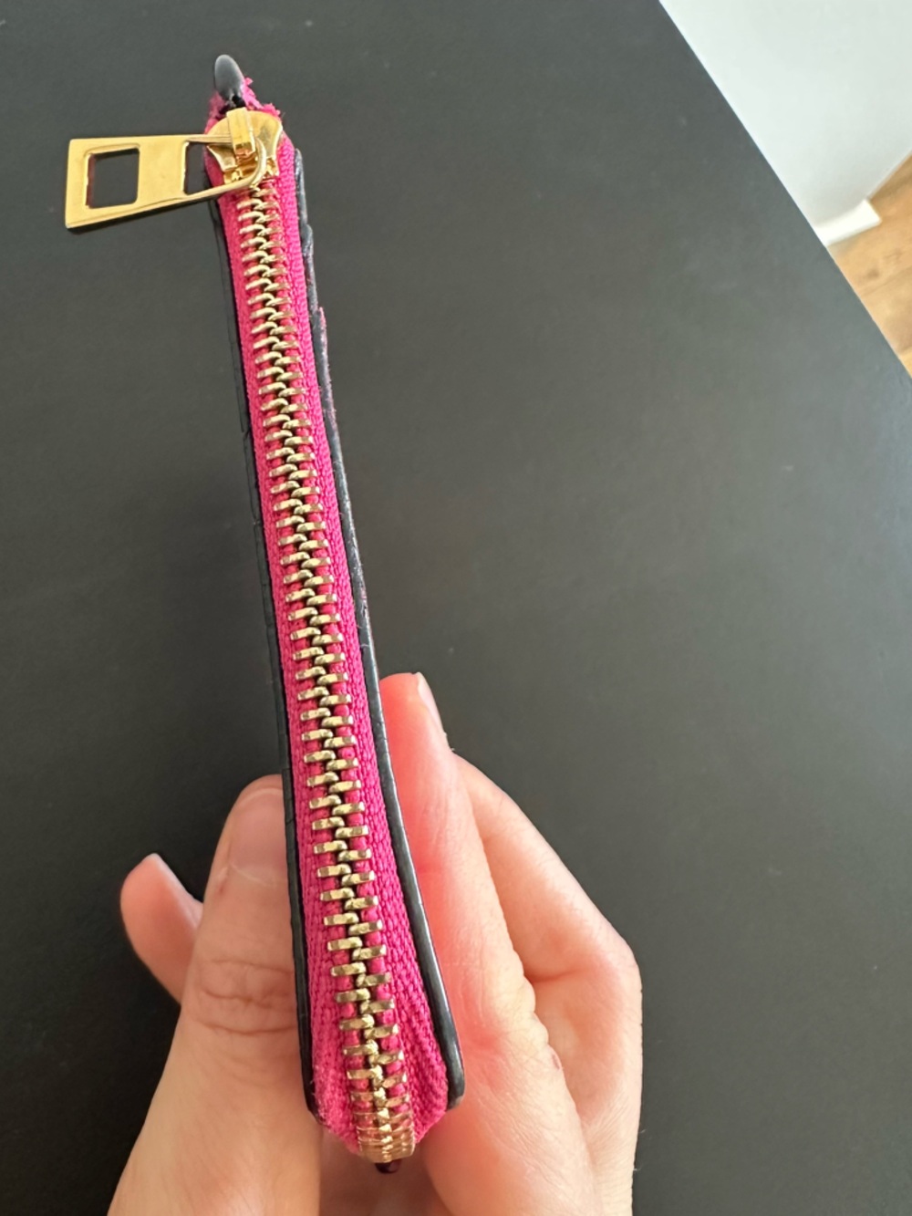 AUTHENTIC Loewe Anagram Coin Purse- hot pink - Picture 5 of 10